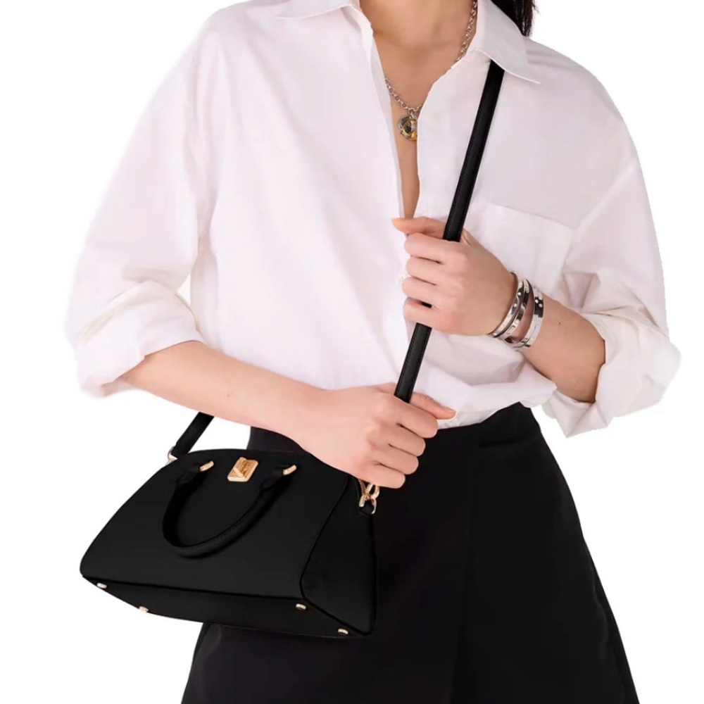 Kate Spade New York Phoebe East West Satchel Leather Crossbody Black - Picture 4 of 16